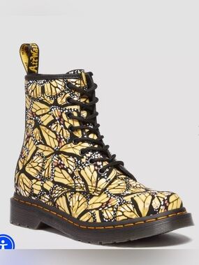 Doc Martens 1460 Women’s butterfly print suede lace up boots